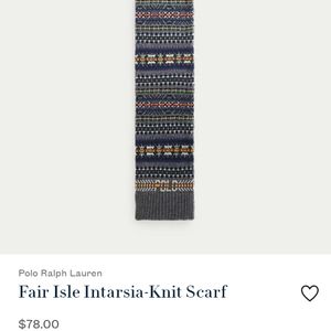 Polo Fair Isle Intarsia-Knit Scarf
